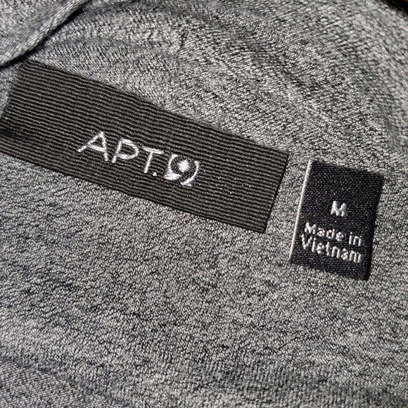 Apt 9 Grey Cardigan with Leather Shoulder Detail - Medium - Picture 11 of 14